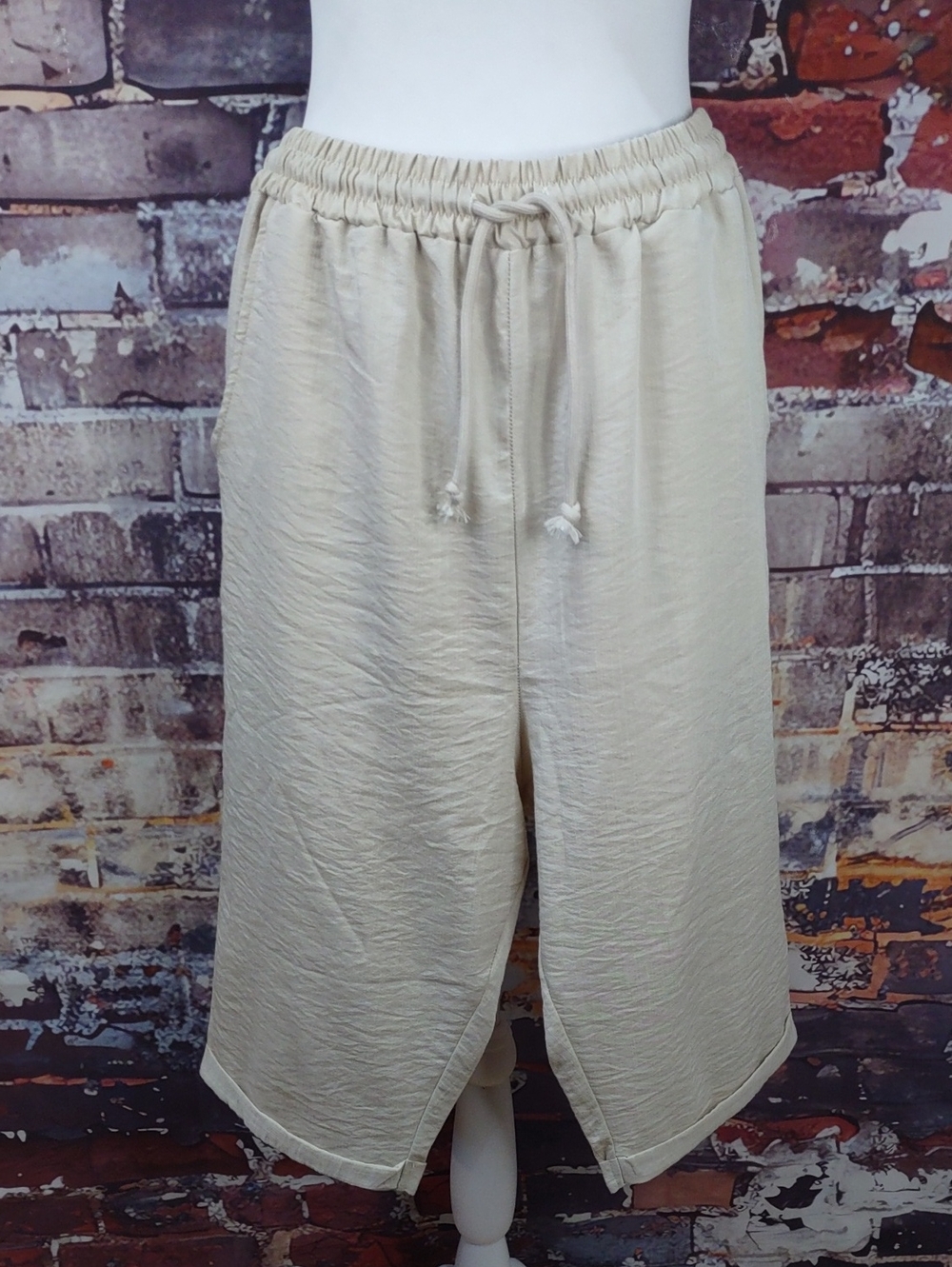 Cropped Drawstring Pants